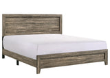 Millie Brownish Gray King Panel Bed from Crown Mark - Luna Furniture