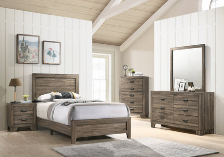 Millie Brownish Gray Panel Youth Bedroom Set from Crown Mark - Luna Furniture