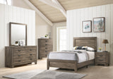 Millie Brownish Gray Twin Panel Bed from Crown Mark - Luna Furniture