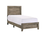 Millie Brownish Gray Twin Panel Bed from Crown Mark - Luna Furniture