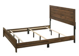 Millie Cherry Brown King Panel Bed from Crown Mark - Luna Furniture