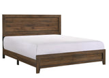 Millie Cherry Brown King Panel Bed from Crown Mark - Luna Furniture