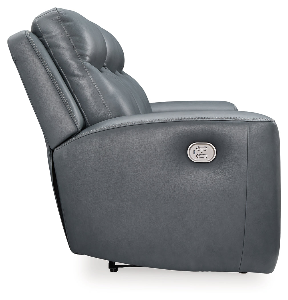 Mindanao Steel Power Reclining Sofa from Ashley - Luna Furniture