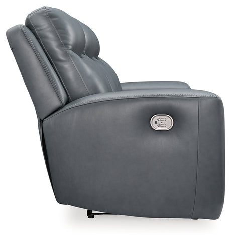 Mindanao Steel Power Reclining Sofa from Ashley - Luna Furniture