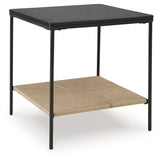 Minrich Black/Natural Accent Table from Ashley - Luna Furniture