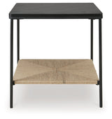 Minrich Black/Natural Accent Table from Ashley - Luna Furniture