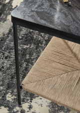 Minrich Black/Natural Accent Table from Ashley - Luna Furniture