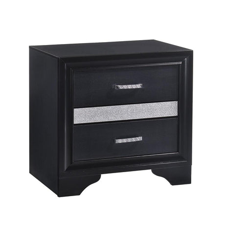 Miranda Black 2-Drawer Nightstand from Coaster - Luna Furniture