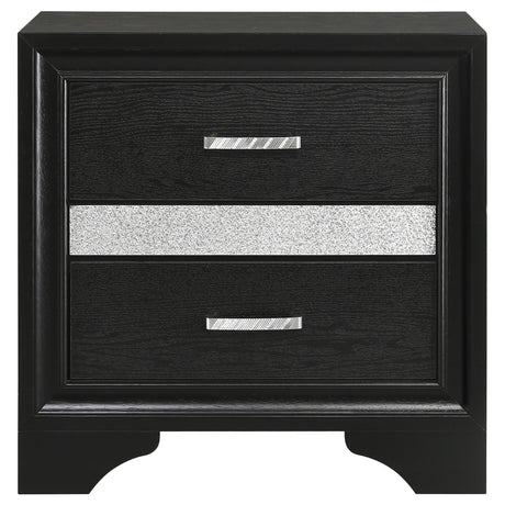 Miranda Black 4-Piece California King Platform Storage Bedroom Set from Coaster - Luna Furniture