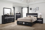 Miranda Black 5-Piece Queen Platform Storage Bedroom Set from Coaster - Luna Furniture