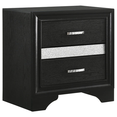 Miranda Black 5-Piece Queen Platform Storage Bedroom Set from Coaster - Luna Furniture