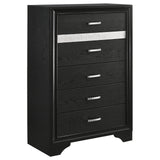 Miranda Black 5-Piece Queen Platform Storage Bedroom Set from Coaster - Luna Furniture
