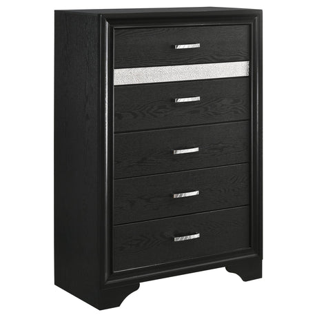 Miranda Black 5-Piece Queen Platform Storage Bedroom Set from Coaster - Luna Furniture