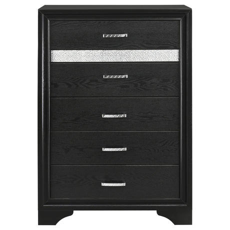 Miranda Black 5-Piece Queen Platform Storage Bedroom Set from Coaster - Luna Furniture