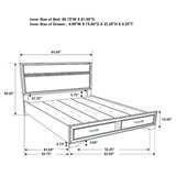 Miranda Black 5-Piece Queen Platform Storage Bedroom Set from Coaster - Luna Furniture