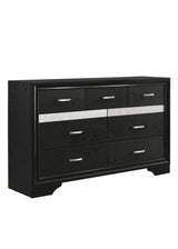 Miranda Black and Rhinestone 7-Drawer Dresser from Coaster - Luna Furniture