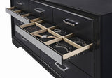 Coaster Miranda 7-drawer Dresser Black and Rhinestone - Luna Furniture Coaster Miranda 7-drawer Dresser Black and Rhinestone - Luna Furniture