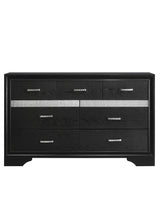 Miranda Black and Rhinestone 7-Drawer Dresser from Coaster - Luna Furniture