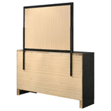 Miranda Black and Rhinestone 7-Drawer Dresser with Mirror from Coaster - Luna Furniture