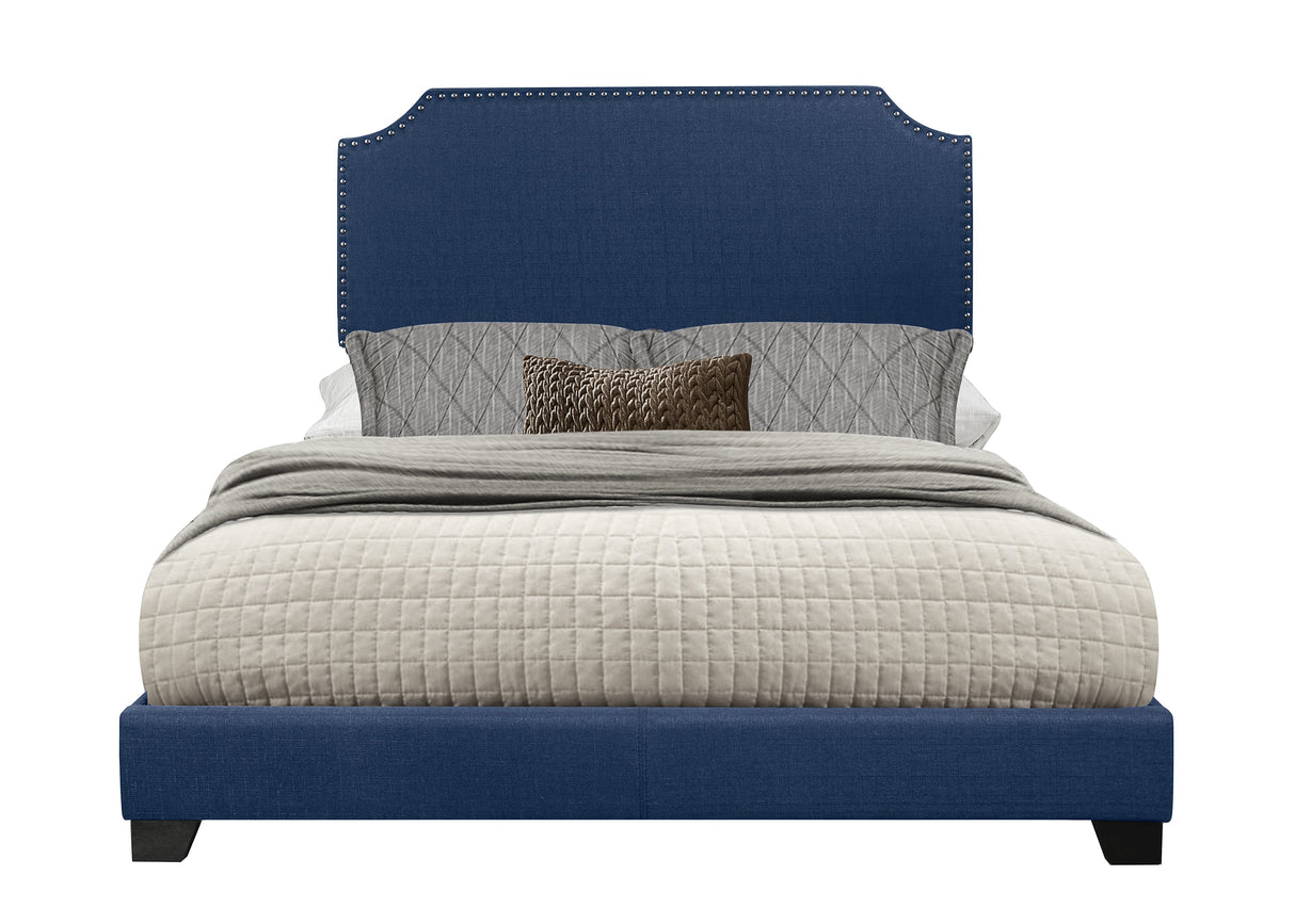 Miranda Blue King Upholstered Bed from Homelegance - Luna Furniture