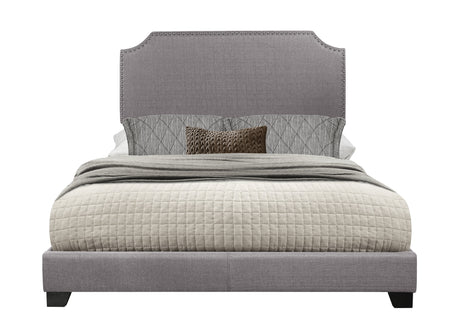 Miranda Gray King Upholstered Bed from Homelegance - Luna Furniture