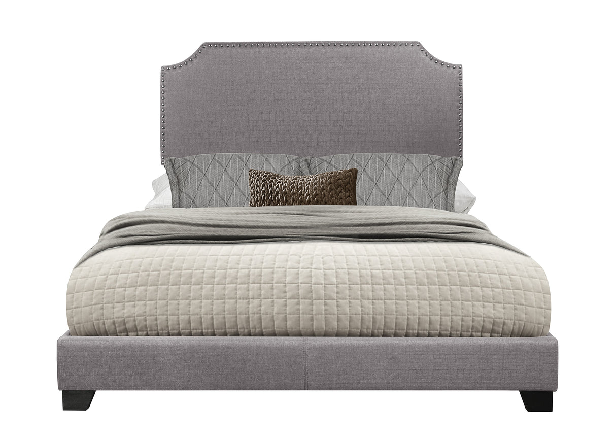 Miranda Gray Queen Upholstered Bed from Homelegance - Luna Furniture