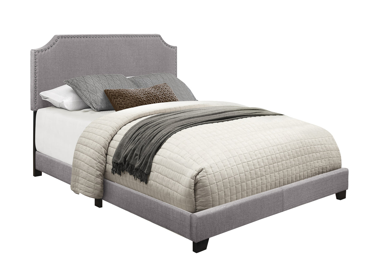 Miranda Gray Queen Upholstered Bed from Homelegance - Luna Furniture