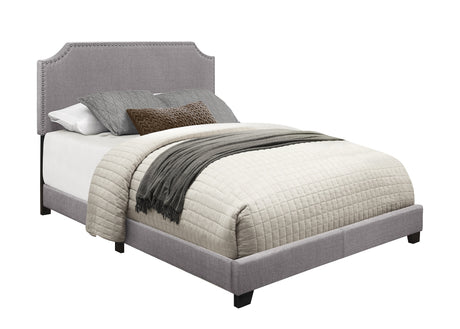 Miranda Gray Queen Upholstered Bed from Homelegance - Luna Furniture