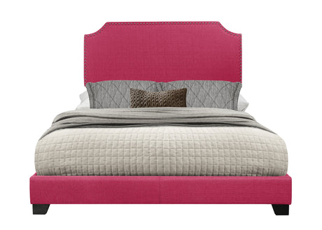 Miranda Pink Queen Upholstered Bed from Homelegance - Luna Furniture