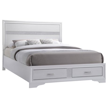 Miranda White 4-Piece Eastern King Platform Storage Bedroom Set from Coaster - Luna Furniture