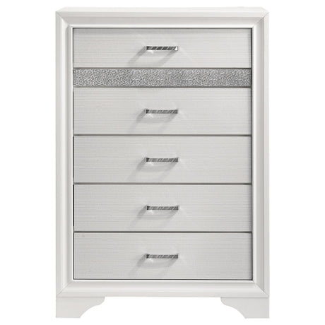Miranda White 5-Piece California King Platform Storage Bedroom Set from Coaster - Luna Furniture