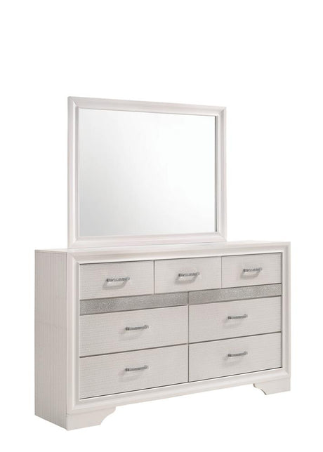 Miranda White Rectangular Mirror (Mirror Only) from Coaster - Luna Furniture