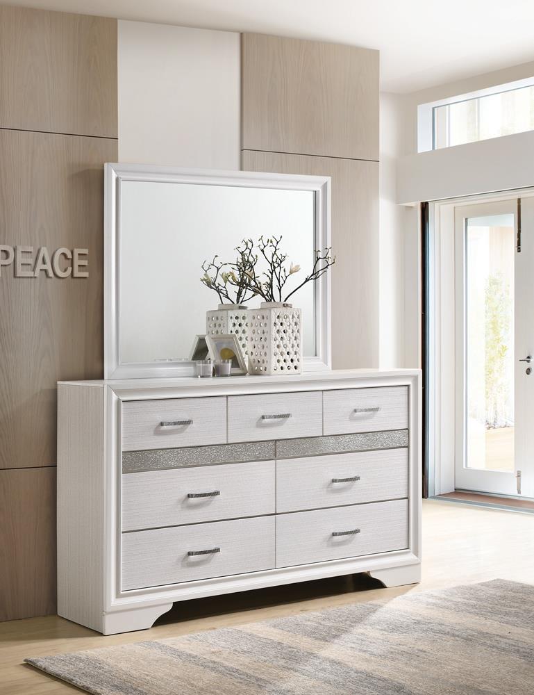 Miranda White Rectangular Mirror (Mirror Only) from Coaster - Luna Furniture