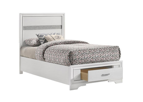 Miranda White Twin Storage Bed from Coaster - Luna Furniture