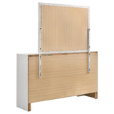 Miranda White and Rhinestone 7-Drawer Dresser with Mirror from Coaster - Luna Furniture