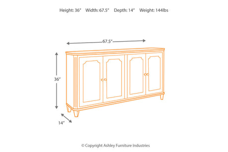 Mirimyn Antique White Accent Cabinet from Ashley - Luna Furniture