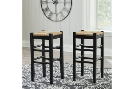 Mirimyn Black Bar Height Barstool, Set of 2 from Ashley - Luna Furniture