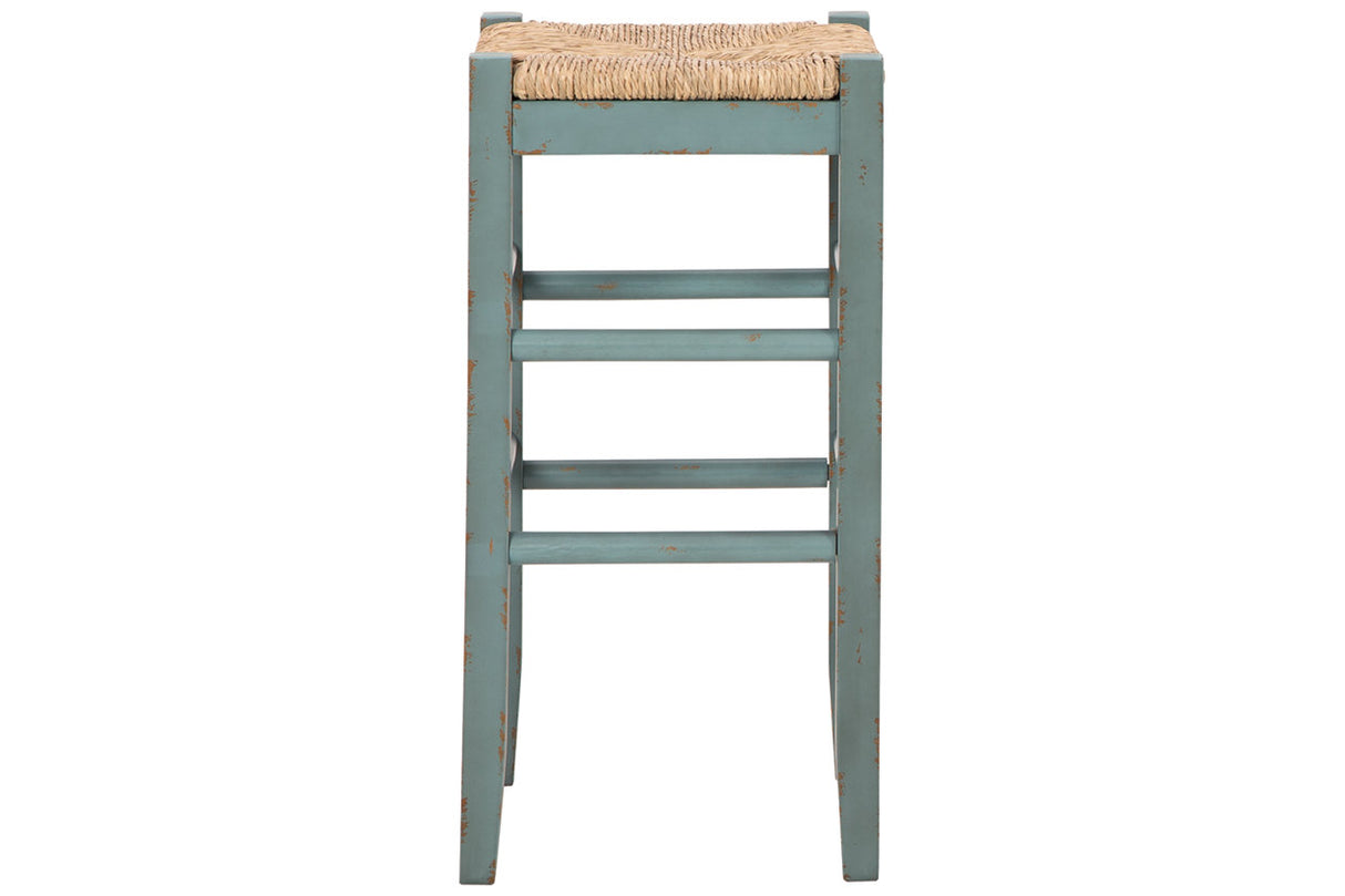 Mirimyn Teal Bar Height Barstool, Set of 2 from Ashley - Luna Furniture