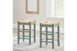 Mirimyn Teal Counter Height Barstool, Set of 2 from Ashley - Luna Furniture