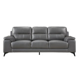 Mischa Dark Gray Top-Grain Leather Living Room Set from Homelegance - Luna Furniture