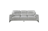 Mischa Silver Grain Top Grain Leather Living Room Set from Homelegance - Luna Furniture