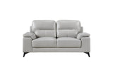 Mischa Silver Grain Top Grain Leather Living Room Set from Homelegance - Luna Furniture