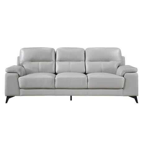 Mischa Silver Grain Top Grain Leather Sofa from Homelegance - Luna Furniture