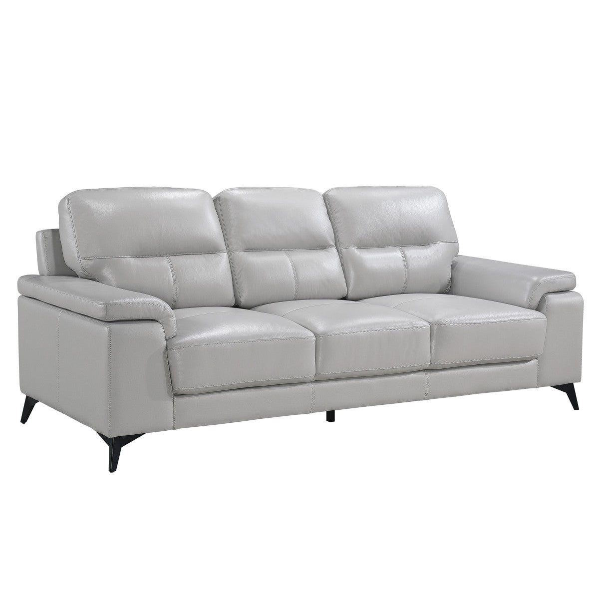 Mischa Silver Grain Top Grain Leather Sofa from Homelegance - Luna Furniture