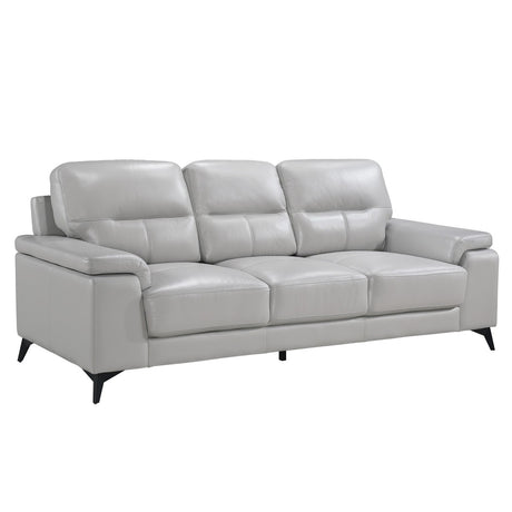 Mischa Silver Grain Top Grain Leather Sofa from Homelegance - Luna Furniture
