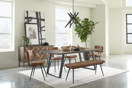 Misty Camel and Black Padded Side Chairs, Set of 2 from Coaster - Luna Furniture