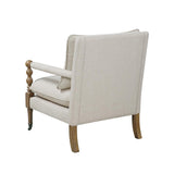 Monaghan Beige Upholstered Accent Chair with Casters from Coaster - Luna Furniture