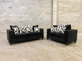 Monroe Black Sofa & Loveseat from Happy Homes - Luna Furniture