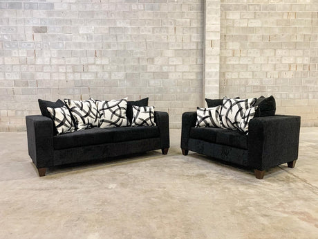 Monroe Black Sofa & Loveseat from Happy Homes - Luna Furniture