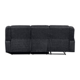 Monterey Ebony Chenille Reclining Sectional with Right Chaise from Homelegance - Luna Furniture